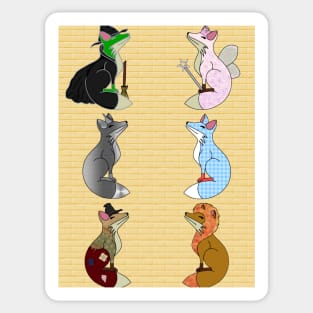 Wonderful Foxes of Oz Sticker